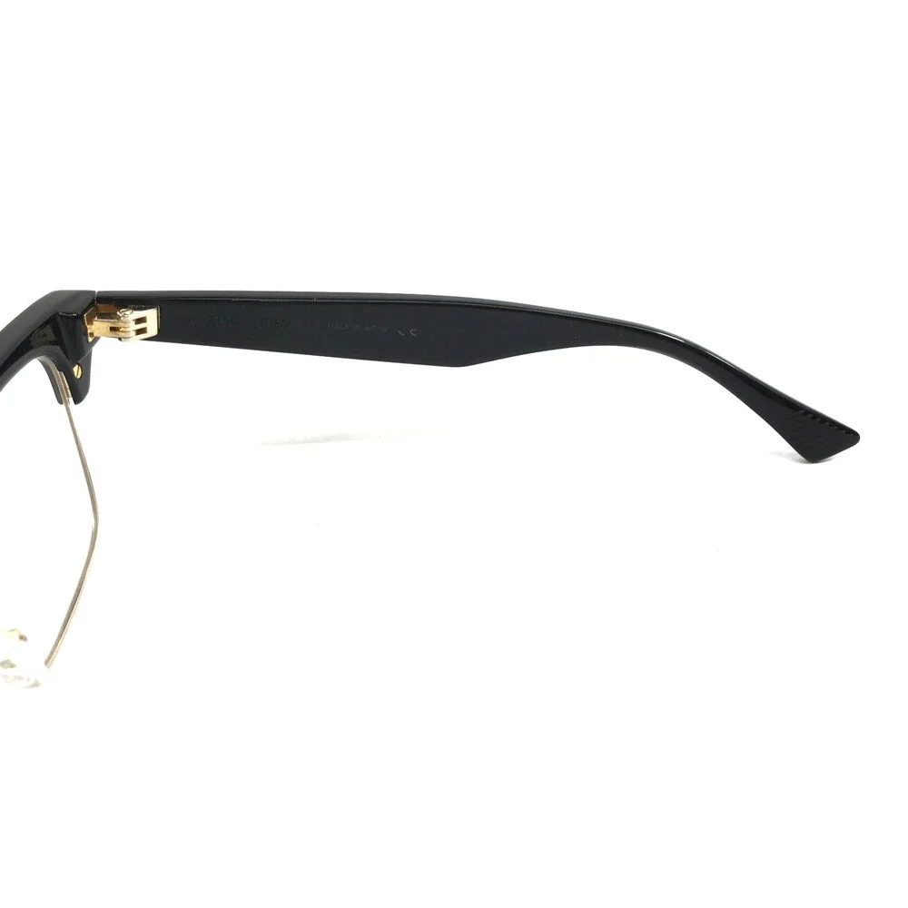 Bottega Veneta Eyeglasses Frames BV1100O 001 Black Shiny Gold Cat Eye 52-15-140